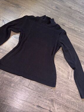 The Limited Black Ribbed Mock Neck Sweater
